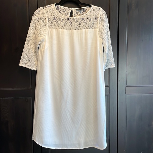 RW&CO. Shift Dress With White Lace Sleeves - Picture 3 of 5